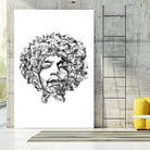 Jimi Hendrix by Octavian Mihai Mielu on GIANT ART - black digital drawing