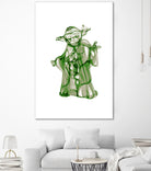 Yoda by Octavian Mihai Mielu on GIANT ART - green digital painting