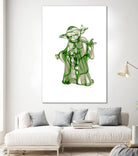 Yoda by Octavian Mihai Mielu on GIANT ART - green digital painting