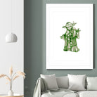 Yoda by Octavian Mihai Mielu on GIANT ART - green digital painting