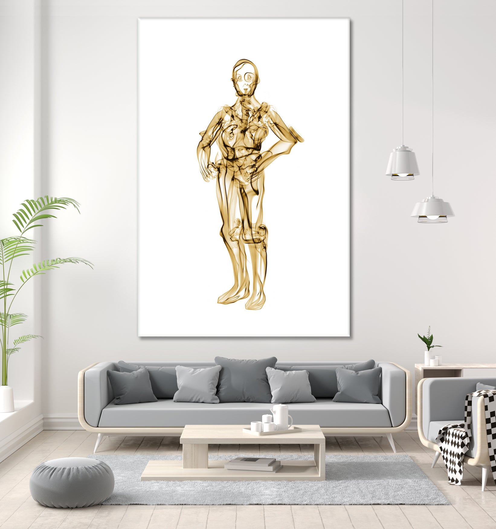 C3PO by Octavian Mihai Mielu on GIANT ART - yellow digital painting