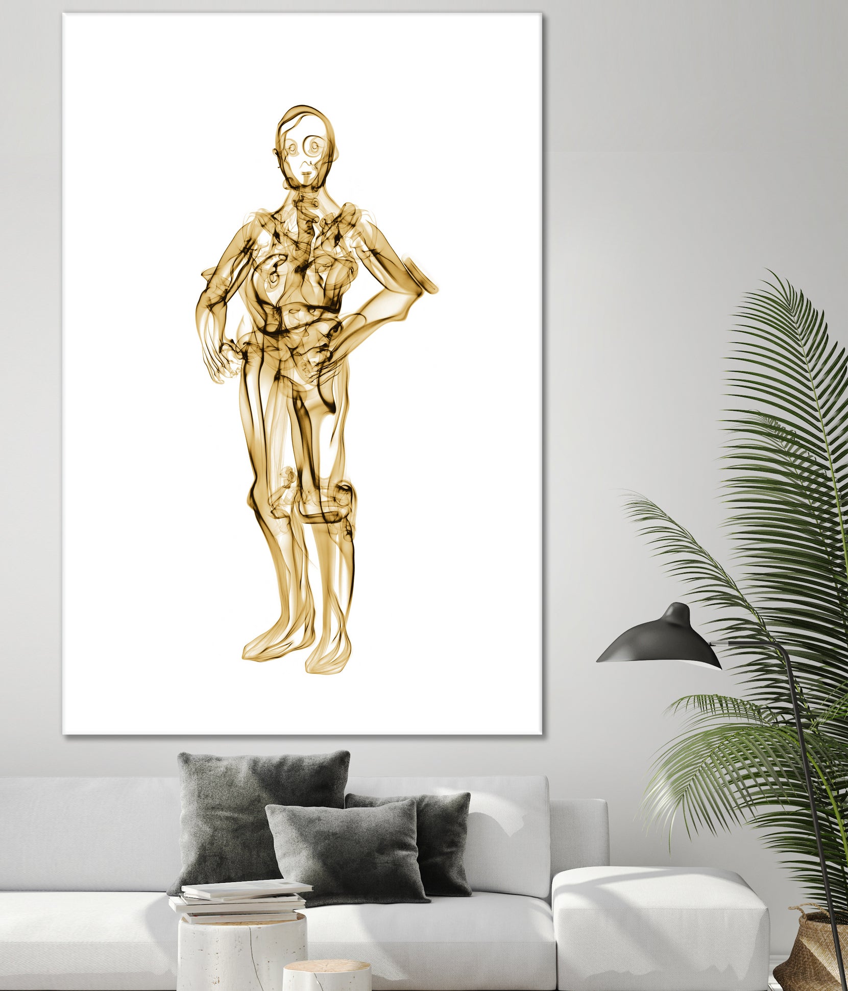 C3PO by Octavian Mihai Mielu on GIANT ART - yellow digital painting