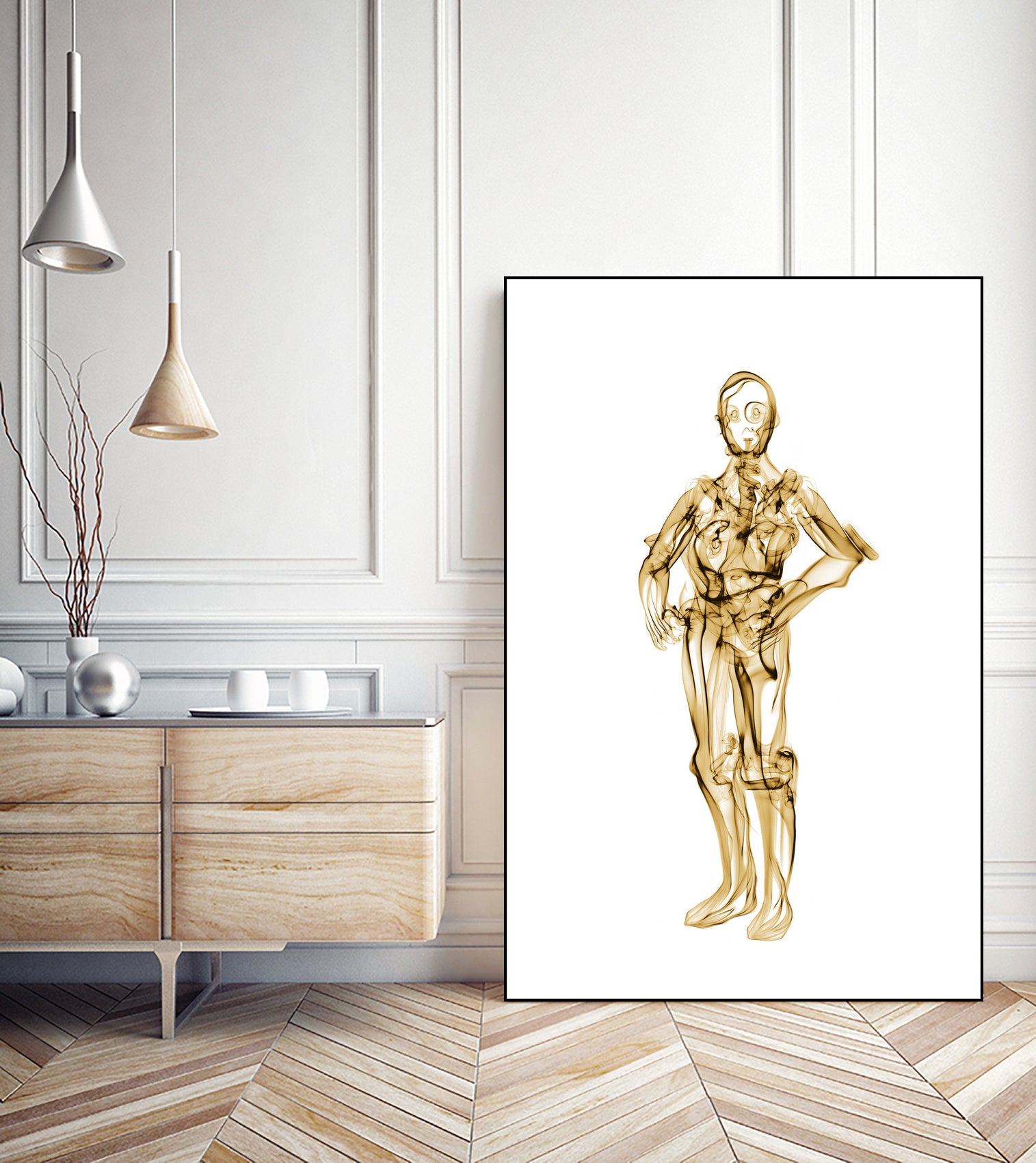 C3PO by Octavian Mihai Mielu on GIANT ART - yellow digital painting