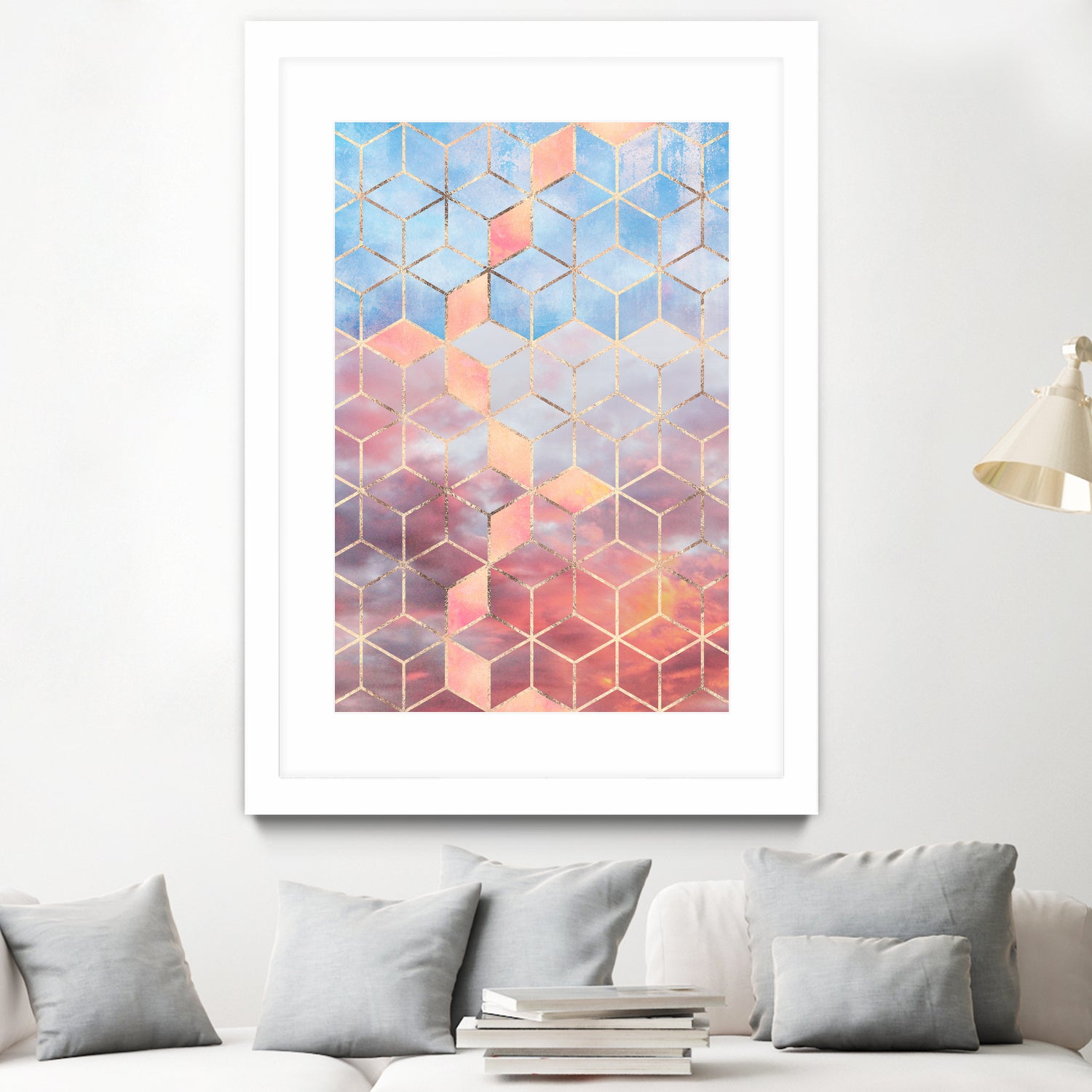 Magic Sky Cubes by Elisabeth Fredriksson on GIANT ART - yellow digital painting