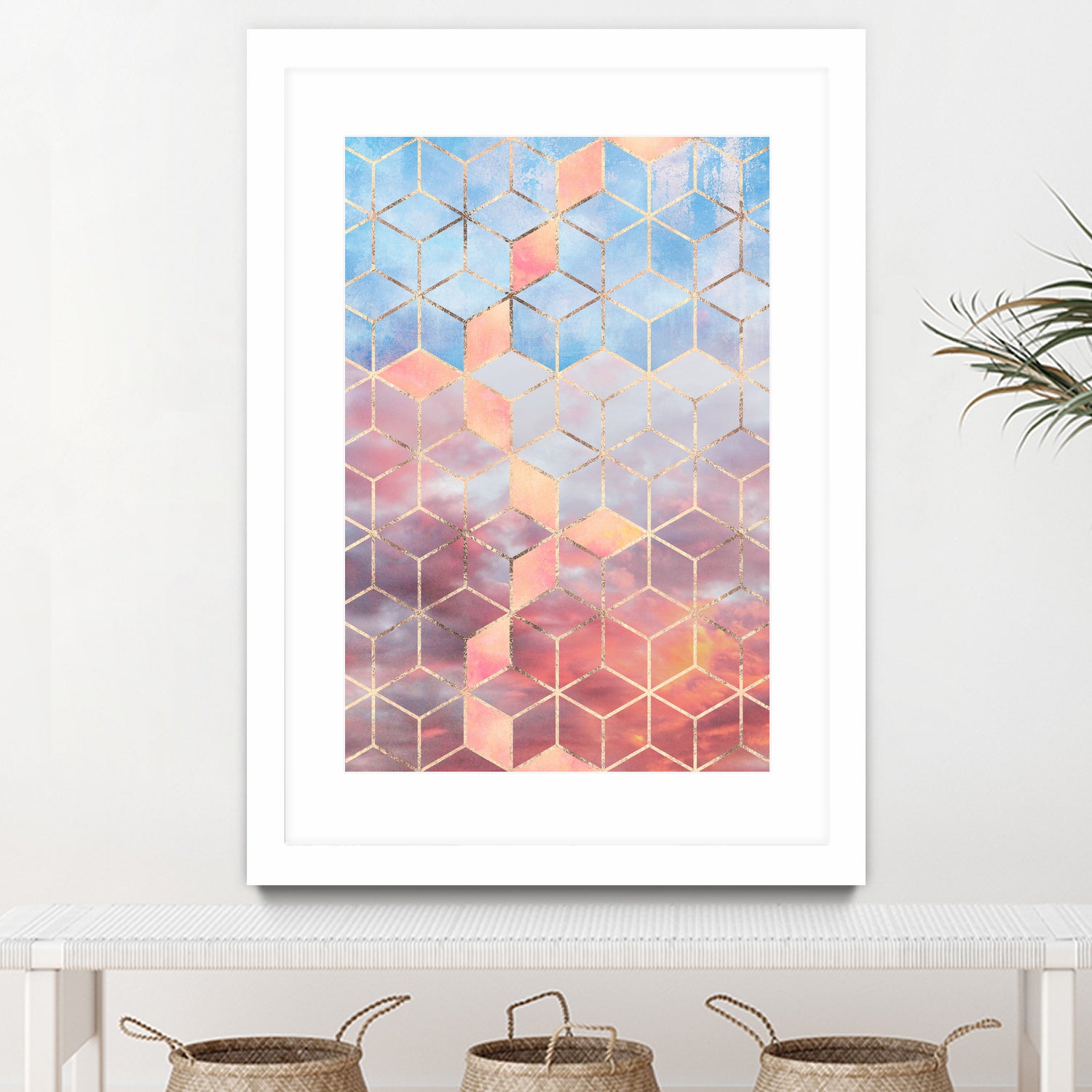 Magic Sky Cubes by Elisabeth Fredriksson on GIANT ART - yellow digital painting