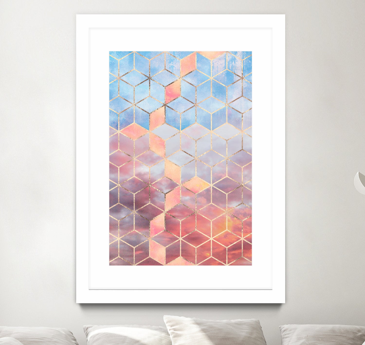 Magic Sky Cubes by Elisabeth Fredriksson on GIANT ART - yellow digital painting