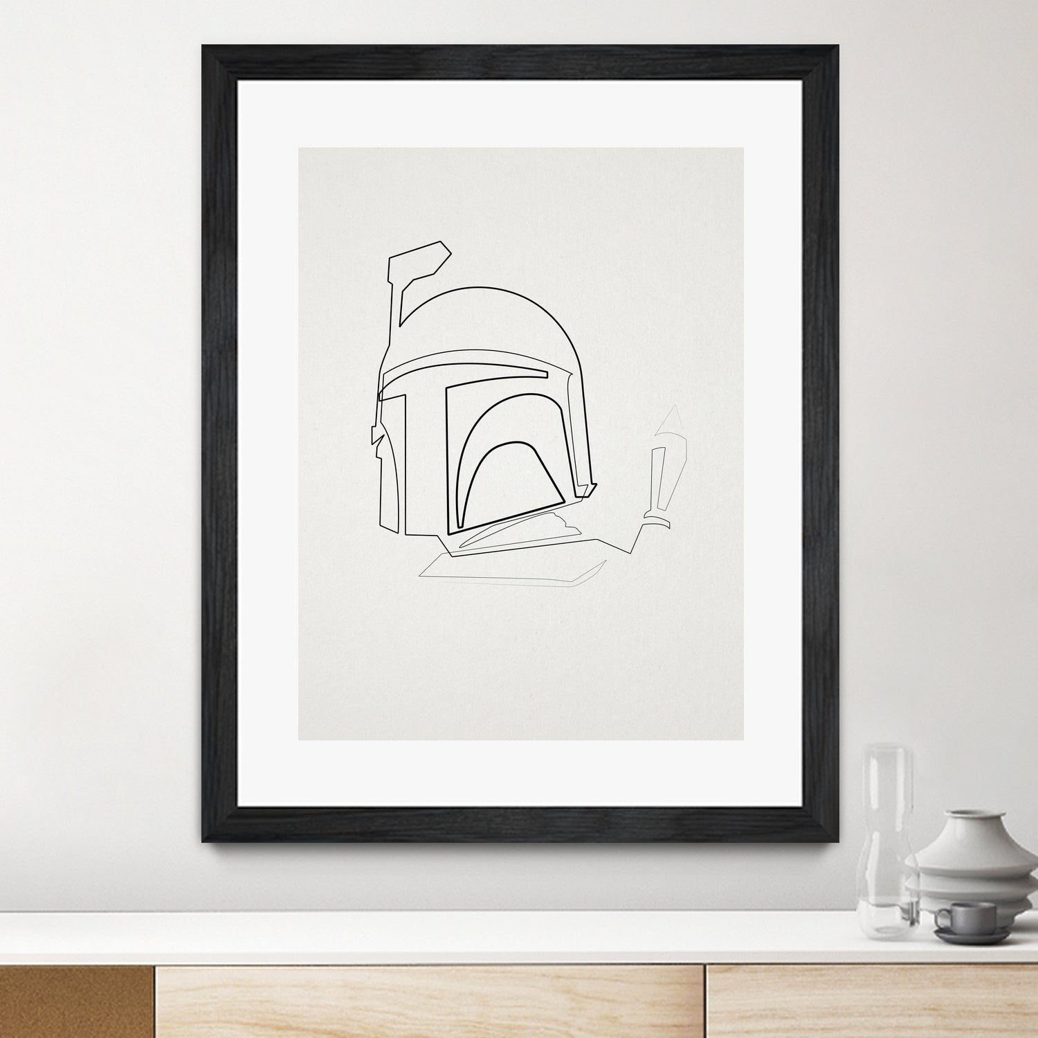 One Line Boba Fett by Christophe Louis on GIANT ART - digital drawing