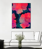 Blushing Flowers- Purple by Rebecca Allen on GIANT ART - fuchsia digital painting