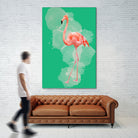 FLAMINGO: THE PINK BEAUTY by Rebecca Allen on GIANT ART - pink digital painting