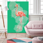 FLAMINGO: THE PINK BEAUTY by Rebecca Allen on GIANT ART - pink digital painting