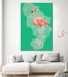 FLAMINGO: THE PINK BEAUTY by Rebecca Allen on GIANT ART - pink digital painting