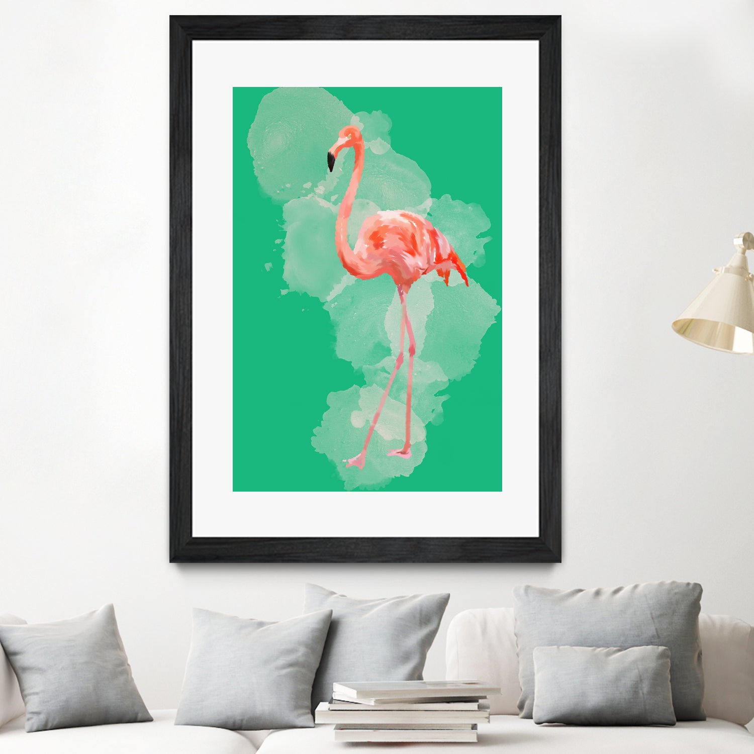 FLAMINGO: THE PINK BEAUTY by Rebecca Allen on GIANT ART - pink digital painting