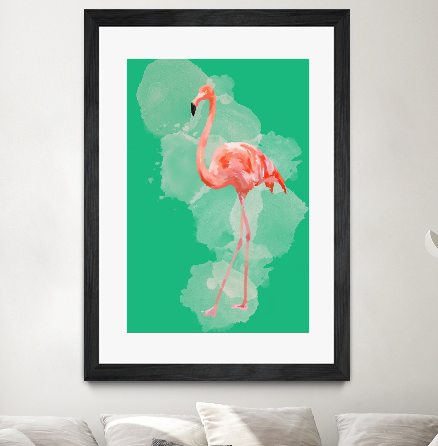 FLAMINGO: THE PINK BEAUTY by Rebecca Allen on GIANT ART - pink digital painting