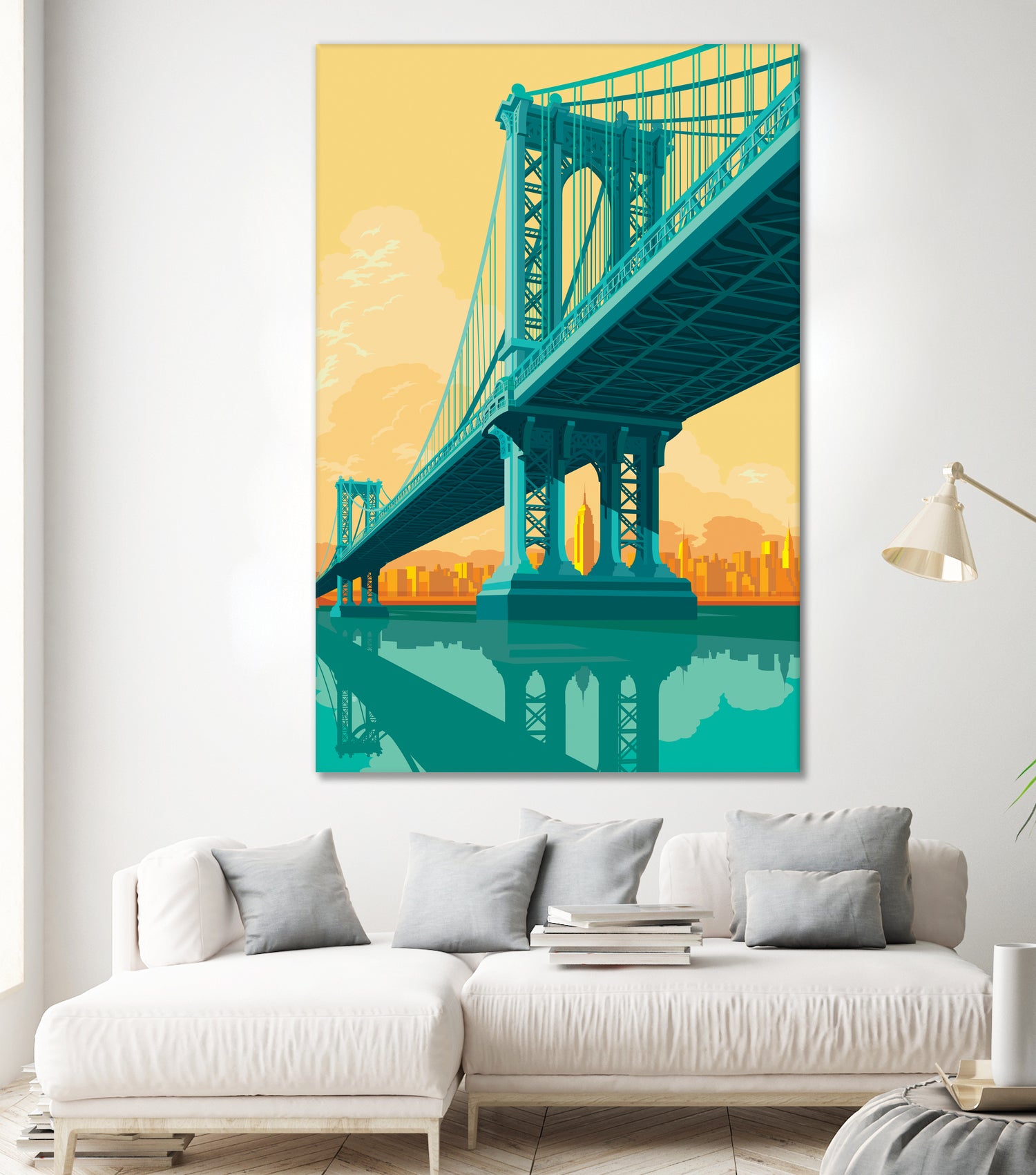 Manhattan Bridge by Remko Heemskerk on GIANT ART - vector illustration