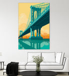 Manhattan Bridge by Remko Heemskerk on GIANT ART - vector illustration