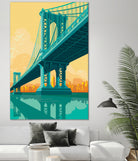 Manhattan Bridge by Remko Heemskerk on GIANT ART - vector illustration