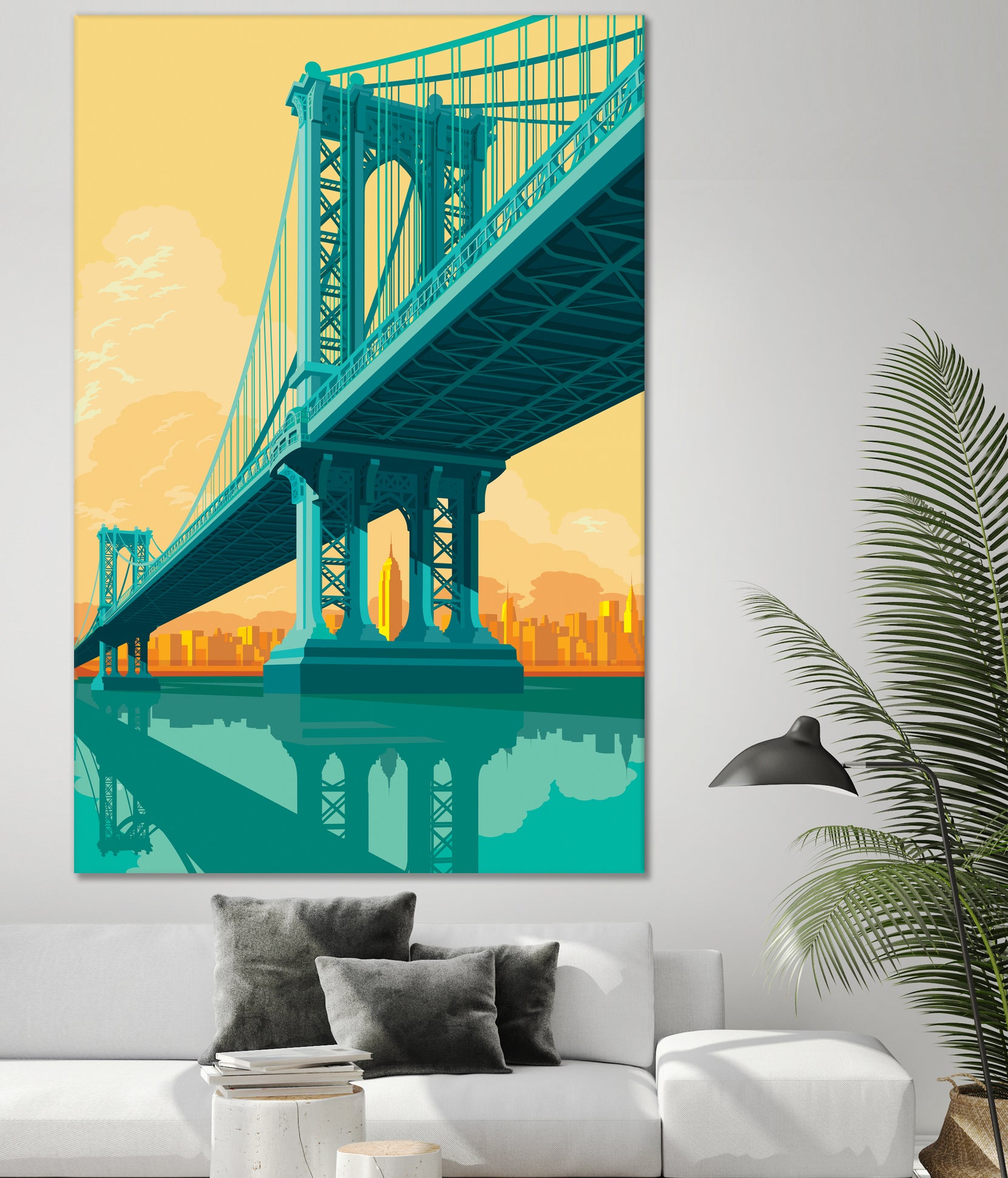 Manhattan Bridge by Remko Heemskerk on GIANT ART - vector illustration