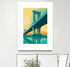 Manhattan Bridge by Remko Heemskerk on GIANT ART - vector illustration