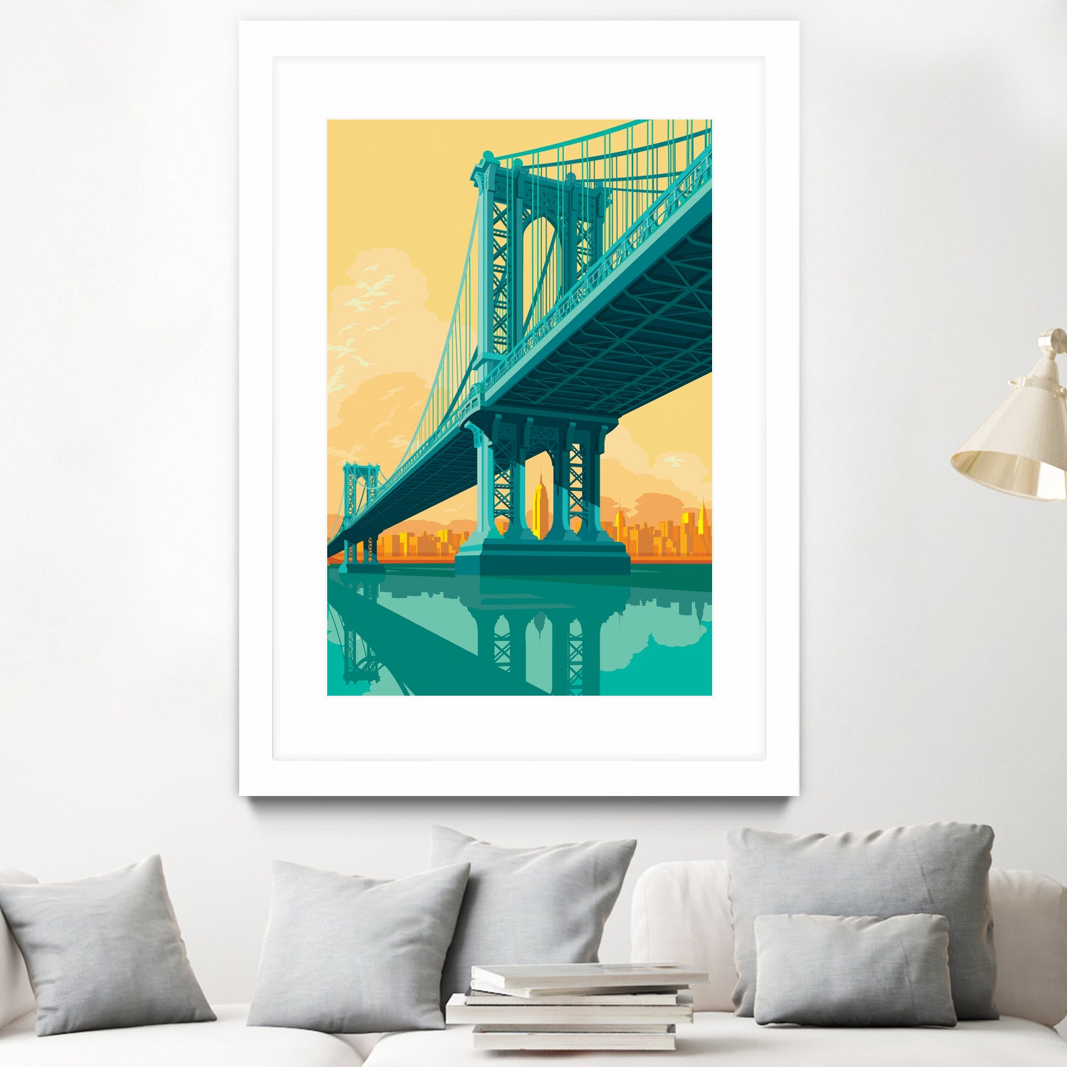 Manhattan Bridge by Remko Heemskerk on GIANT ART - vector illustration