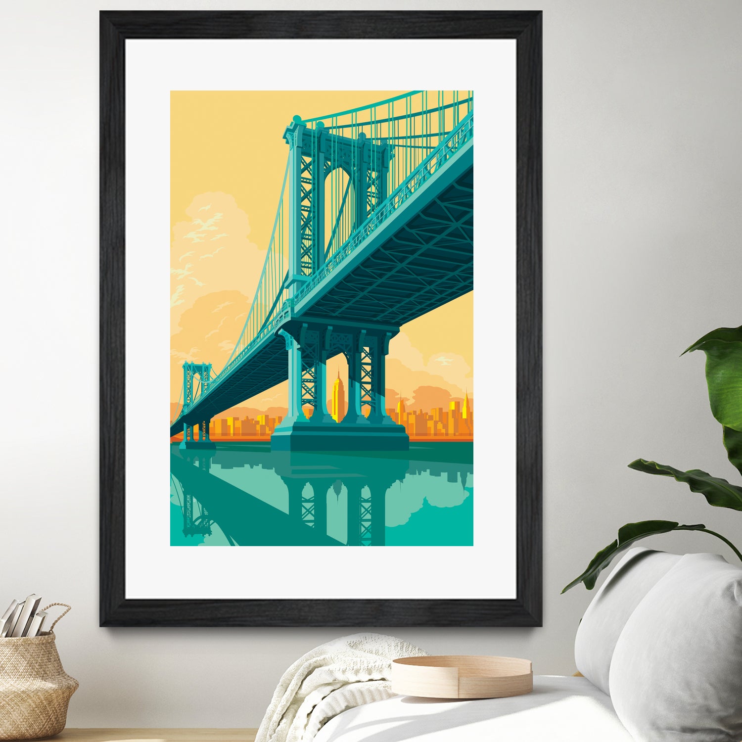 Manhattan Bridge by Remko Heemskerk on GIANT ART - vector illustration