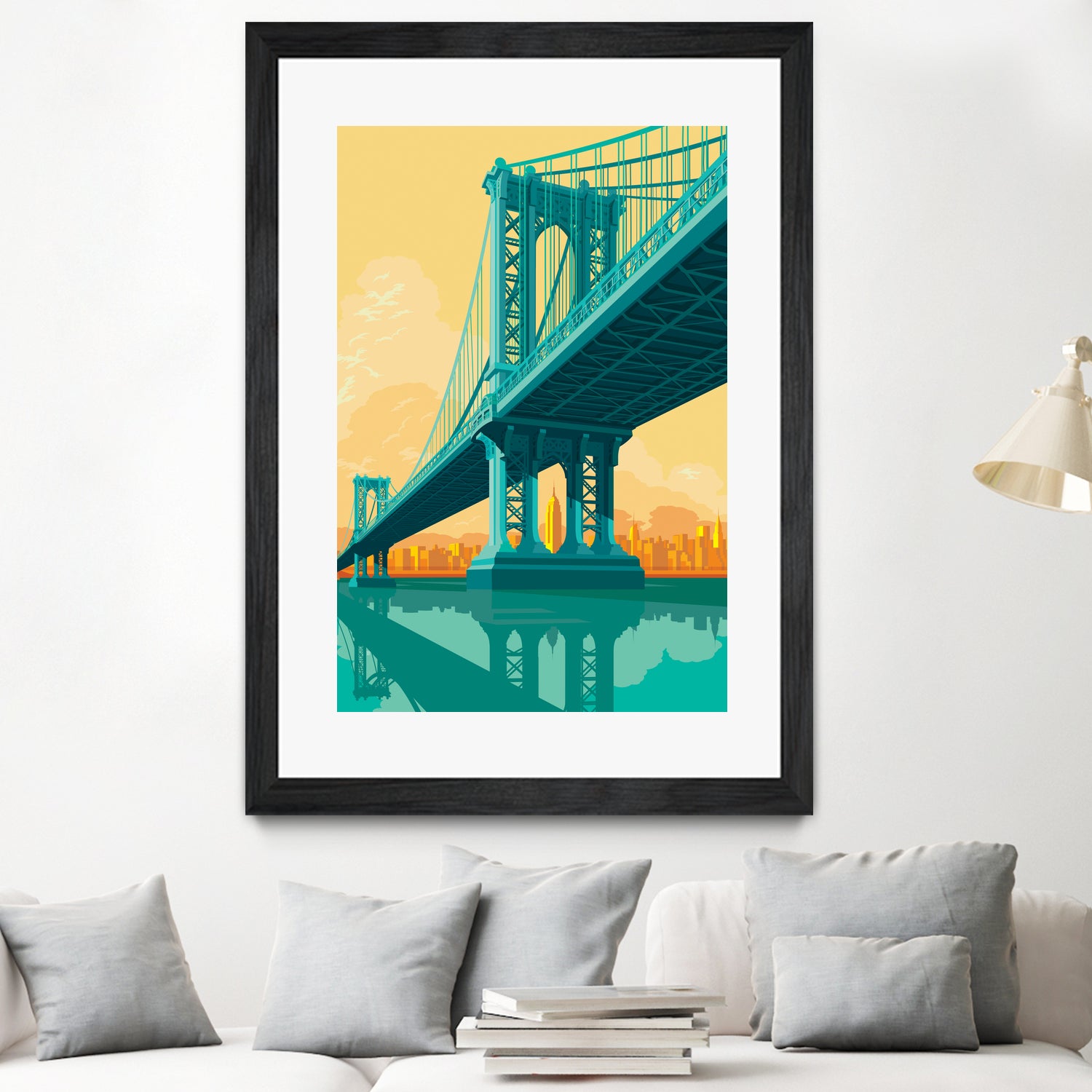 Manhattan Bridge by Remko Heemskerk on GIANT ART - vector illustration