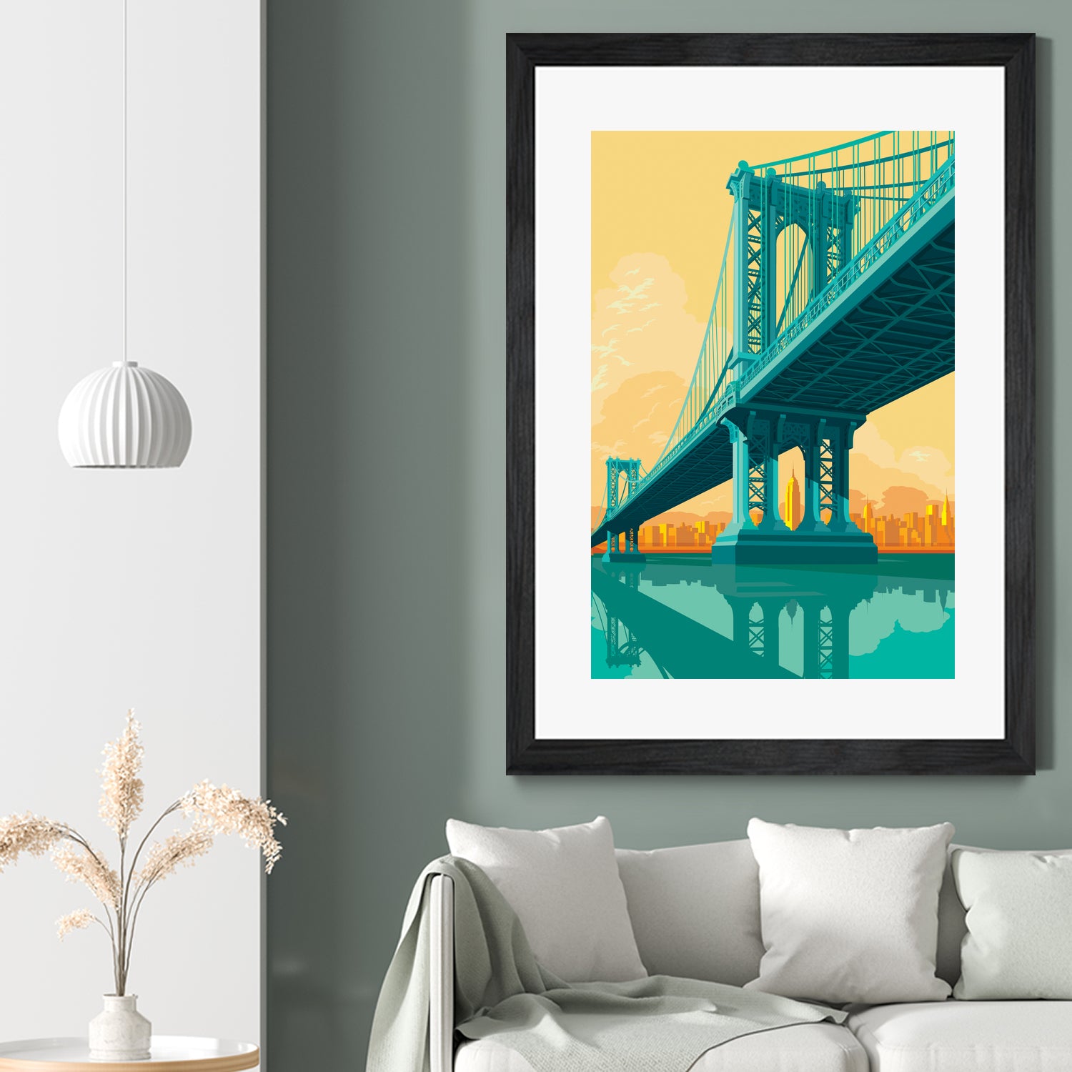 Manhattan Bridge by Remko Heemskerk on GIANT ART - vector illustration