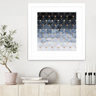 Blue hexagons and diamonds by Elisabeth Fredriksson on GIANT ART - blue digital painting