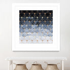 Blue hexagons and diamonds by Elisabeth Fredriksson on GIANT ART - blue digital painting