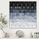 Blue hexagons and diamonds by Elisabeth Fredriksson on GIANT ART - blue digital painting