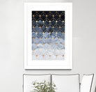 Blue hexagons and diamonds by Elisabeth Fredriksson on GIANT ART - blue digital painting