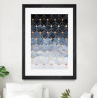 Blue hexagons and diamonds by Elisabeth Fredriksson on GIANT ART - blue digital painting