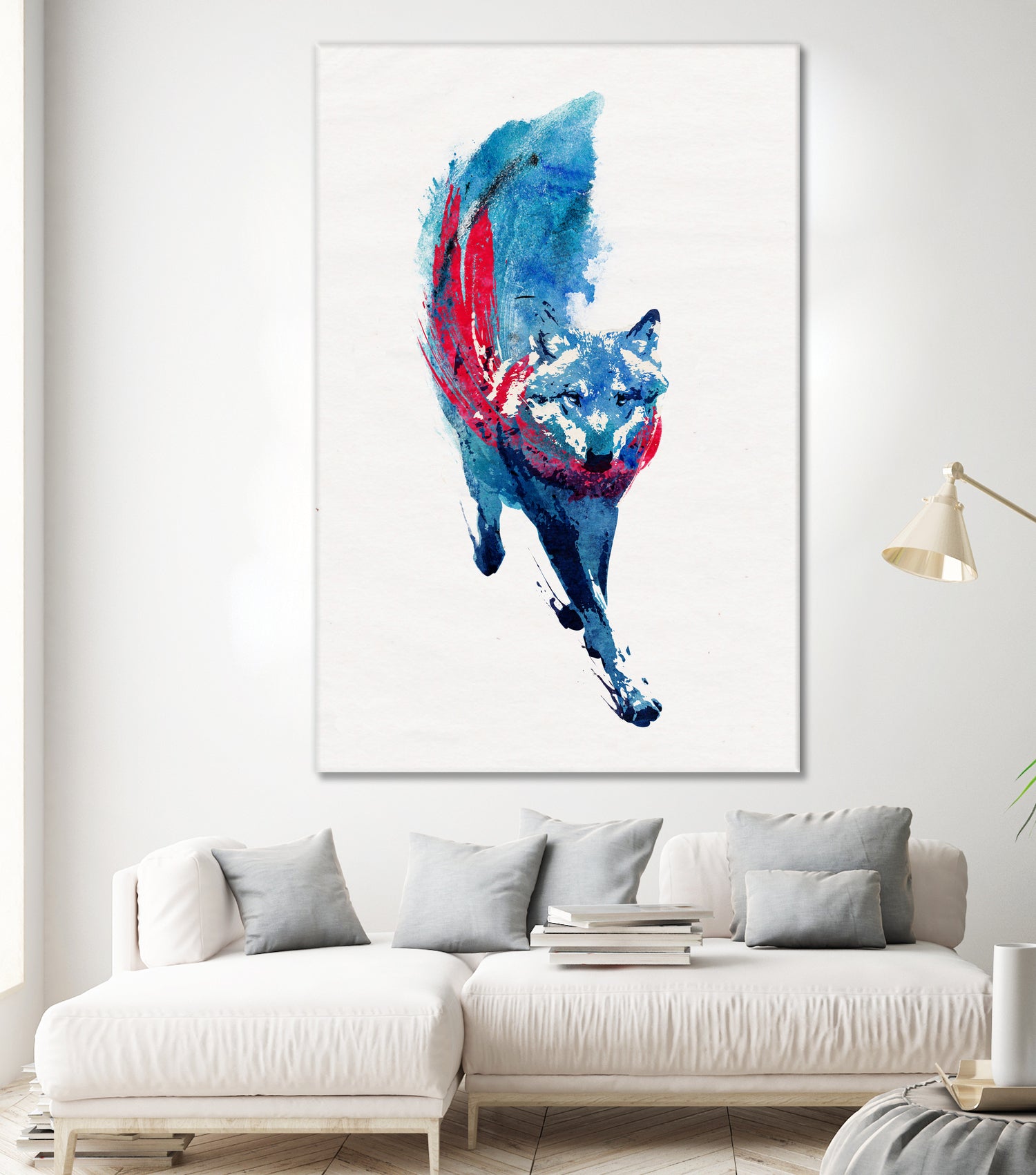 Lupus lupus by Robert Farkas on GIANT ART - blue digital painting