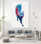 Lupus lupus by Robert Farkas on GIANT ART - blue digital painting