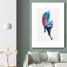 Lupus lupus by Robert Farkas on GIANT ART - blue digital painting