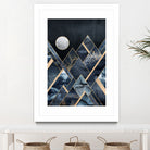 Stormy Mountains by Elisabeth Fredriksson on GIANT ART - blue mixed media