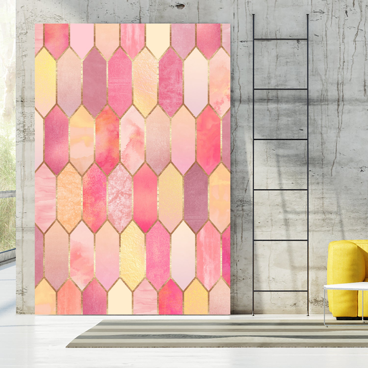 Stained Glass 1 by Elisabeth Fredriksson on GIANT ART - pink digital painting