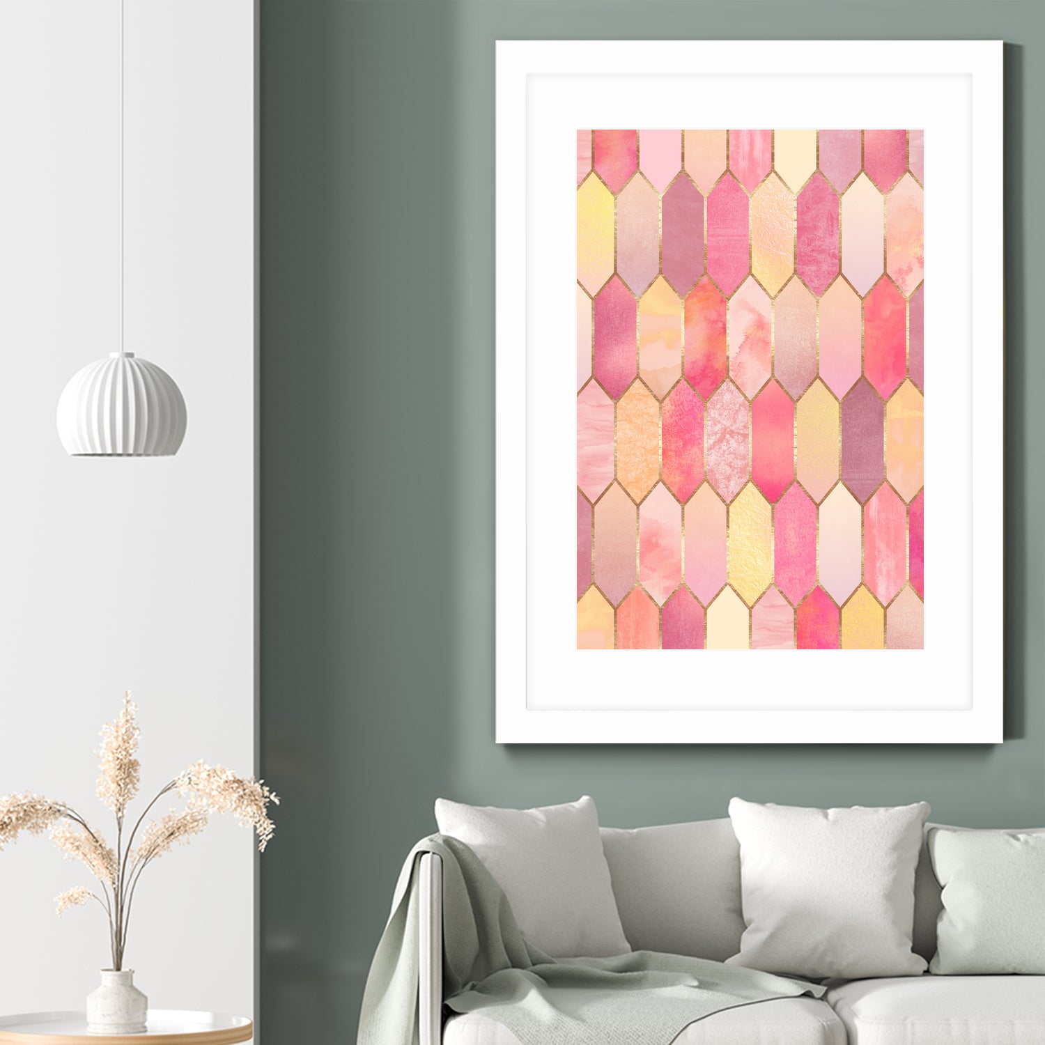 Stained Glass 1 by Elisabeth Fredriksson on GIANT ART - pink digital painting