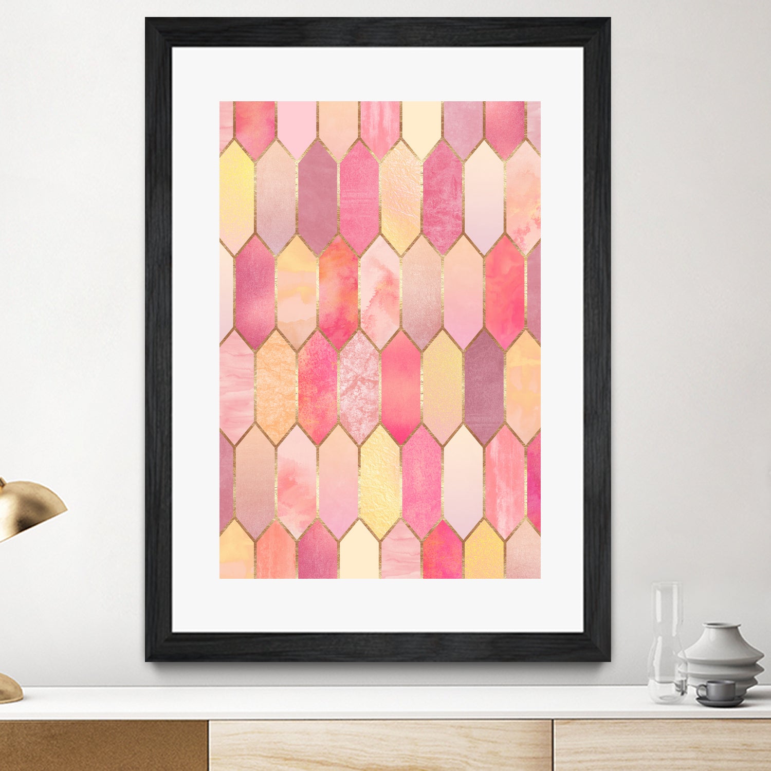 Stained Glass 1 by Elisabeth Fredriksson on GIANT ART - pink digital painting