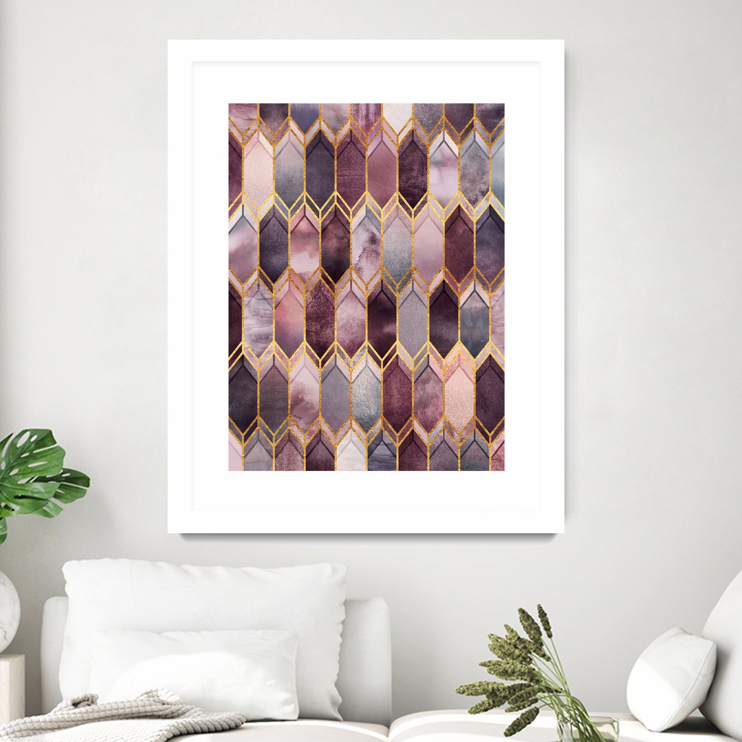 Dreamy Stained Glass 1 by Elisabeth Fredriksson on GIANT ART - fuchsia digital painting