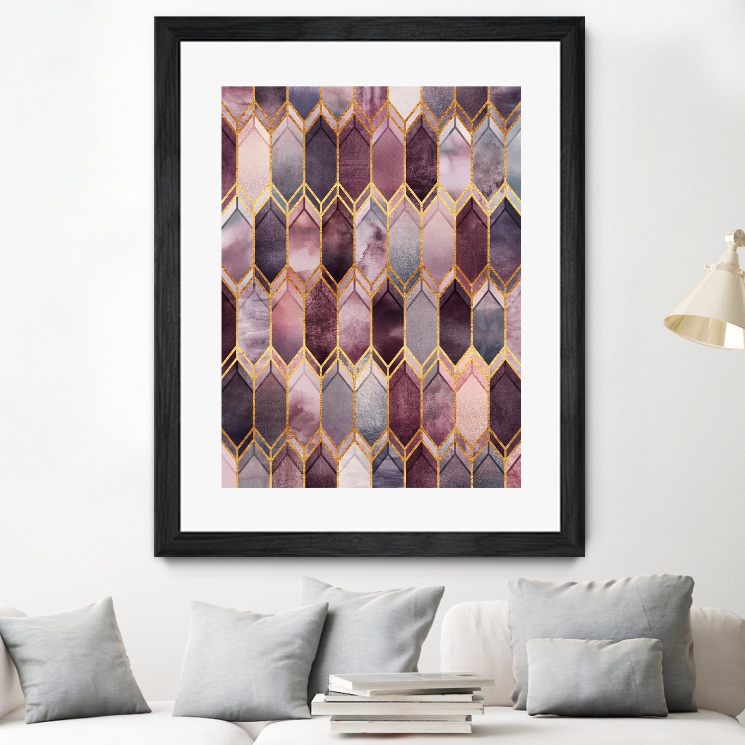 Dreamy Stained Glass 1 by Elisabeth Fredriksson on GIANT ART - fuchsia digital painting