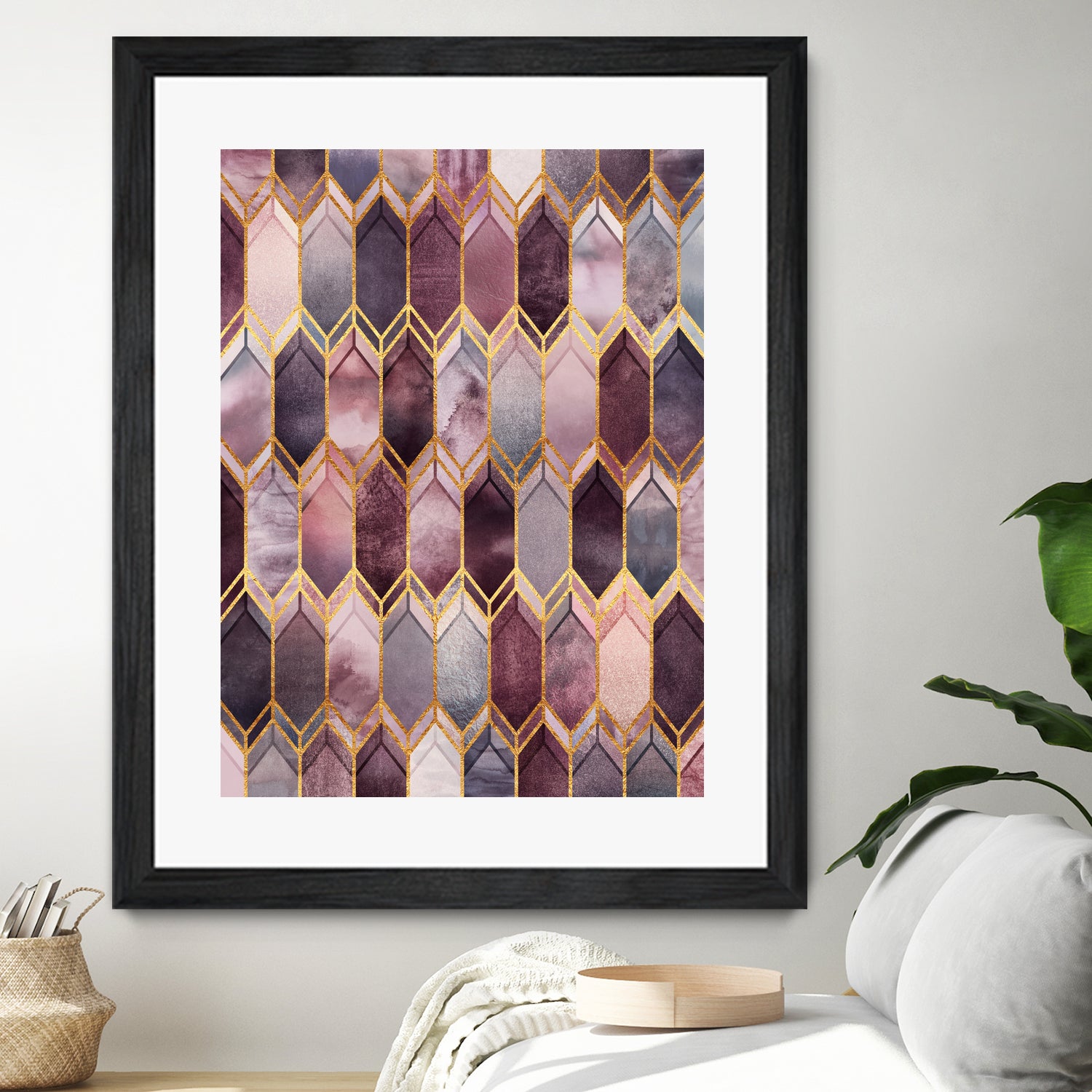 Dreamy Stained Glass 1 by Elisabeth Fredriksson on GIANT ART - fuchsia digital painting