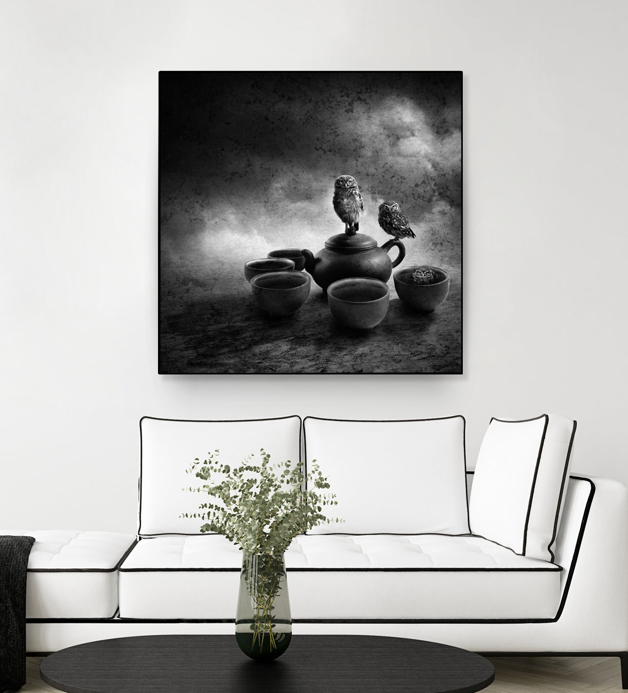 Tea Pot Bird Bath by Sarah DeRemer on GIANT ART - black photo manipulation