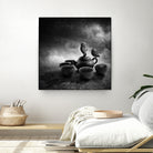 Tea Pot Bird Bath by Sarah DeRemer on GIANT ART - black photo manipulation