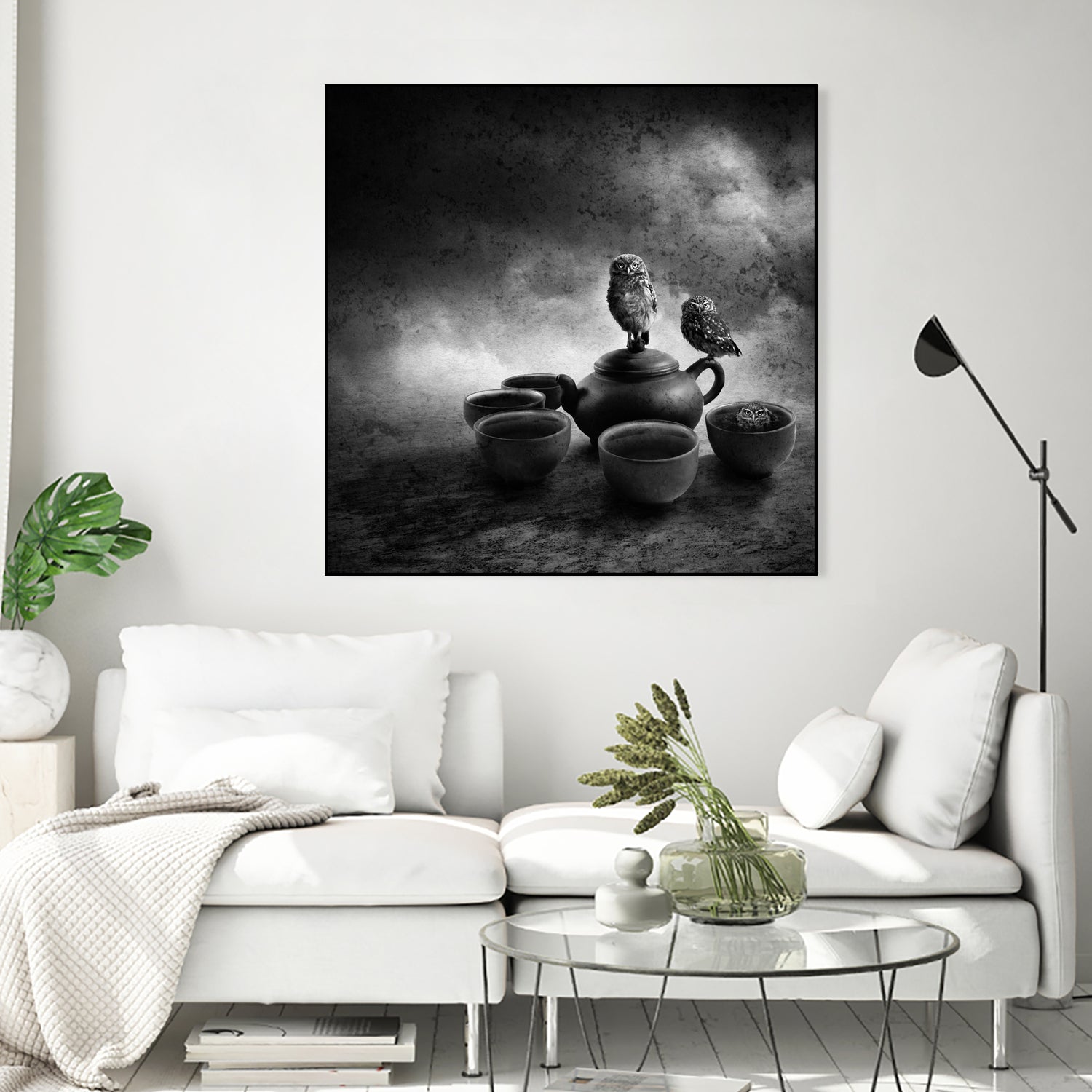 Tea Pot Bird Bath by Sarah DeRemer on GIANT ART - black photo manipulation