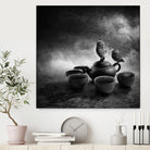 Tea Pot Bird Bath by Sarah DeRemer on GIANT ART - black photo manipulation