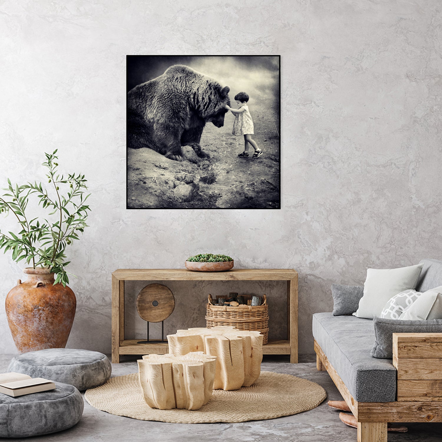 Care Bear by Sarolta Ban on GIANT ART - gray photo manipulation