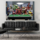 Afterhours: Marvel Superheroes Relax Playing Pool by Dan Avenell on GIANT ART - green digital painting