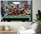 Afterhours: Marvel Superheroes Relax Playing Pool by Dan Avenell on GIANT ART - green digital painting