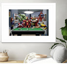 Afterhours: Marvel Superheroes Relax Playing Pool by Dan Avenell on GIANT ART - green digital painting