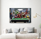 Afterhours: Marvel Superheroes Relax Playing Pool by Dan Avenell on GIANT ART - green digital painting